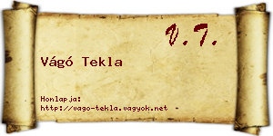 Vágó Tekla névjegykártya